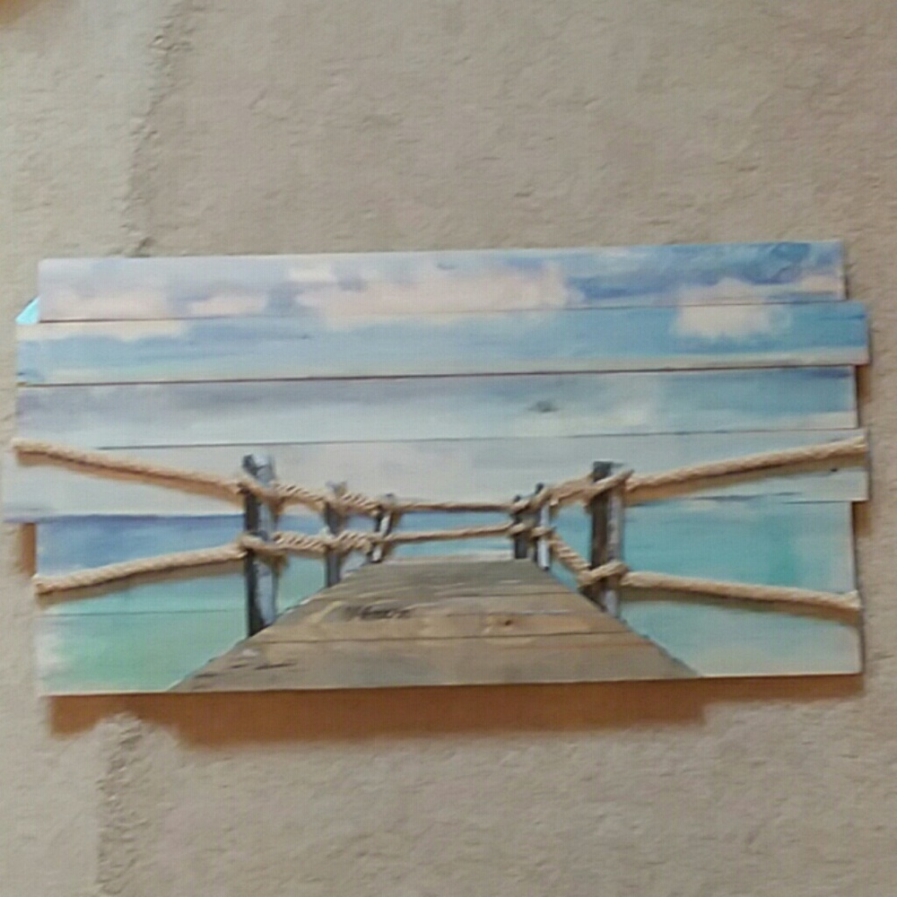 Mixed media dock artwork